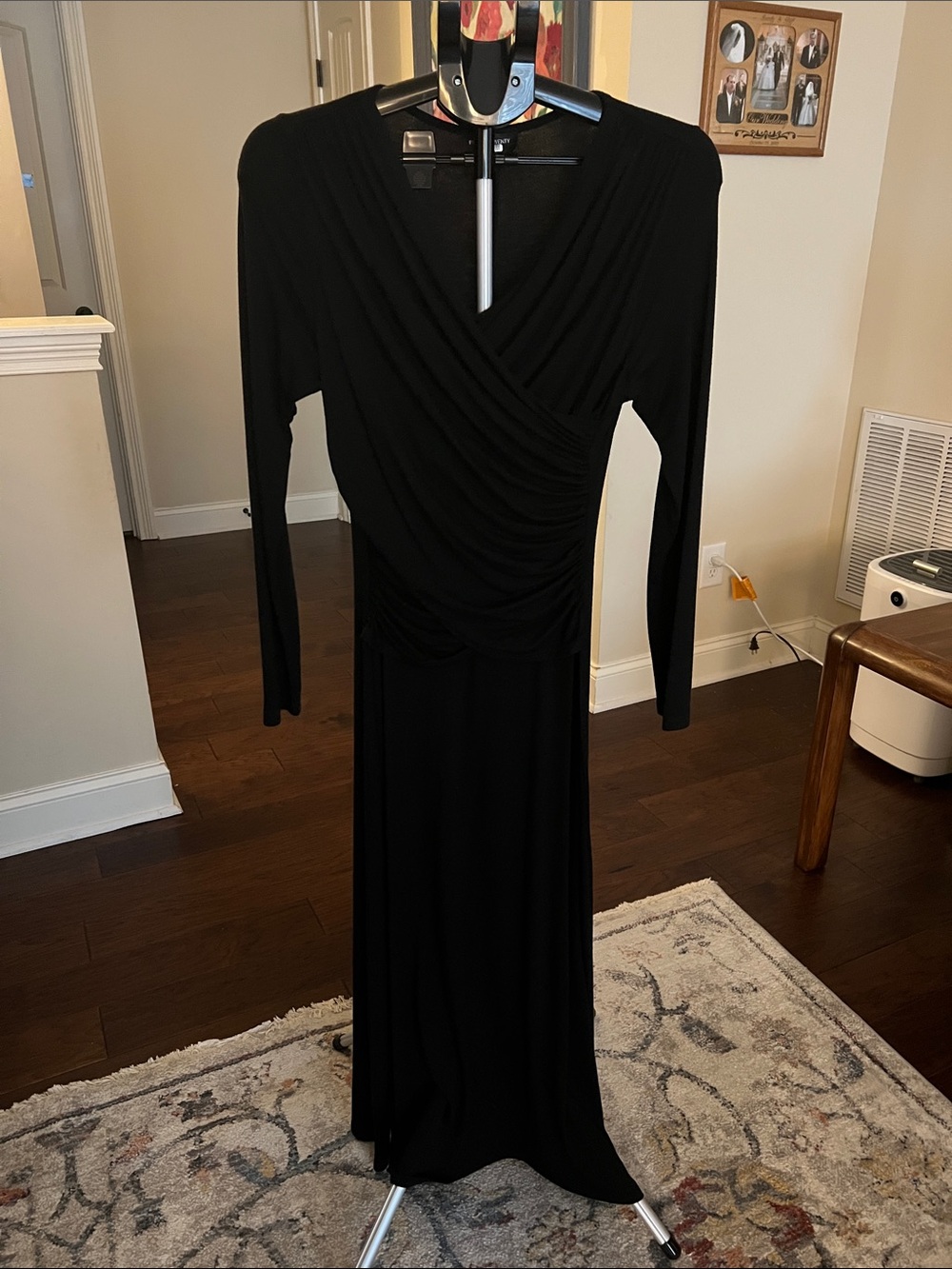 Fifteen Twenty Black Long Sleeve Wrap-Style Maxi Dress